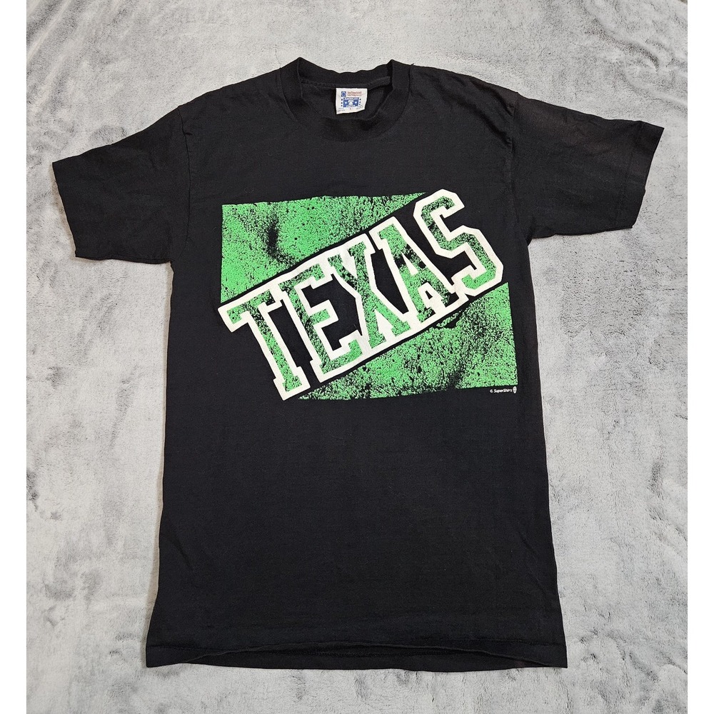 Vintage Texas Puff Print T-Shirt Size Large Made in USA